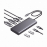 HUB USB-C (Docking Revodok 308) 8 en 1  2 Puertos HDMI 4K60Hz  1 Puert