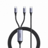 Cable USB-C a Y (USB-C & USB-C)  1.5 Metros  Carga Rápida de hasta 100