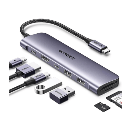 HUB USB-C (Docking Revodok) 7 en 1  2 USB-A 3.0  1 USB-C 3.0 (5Gbps)