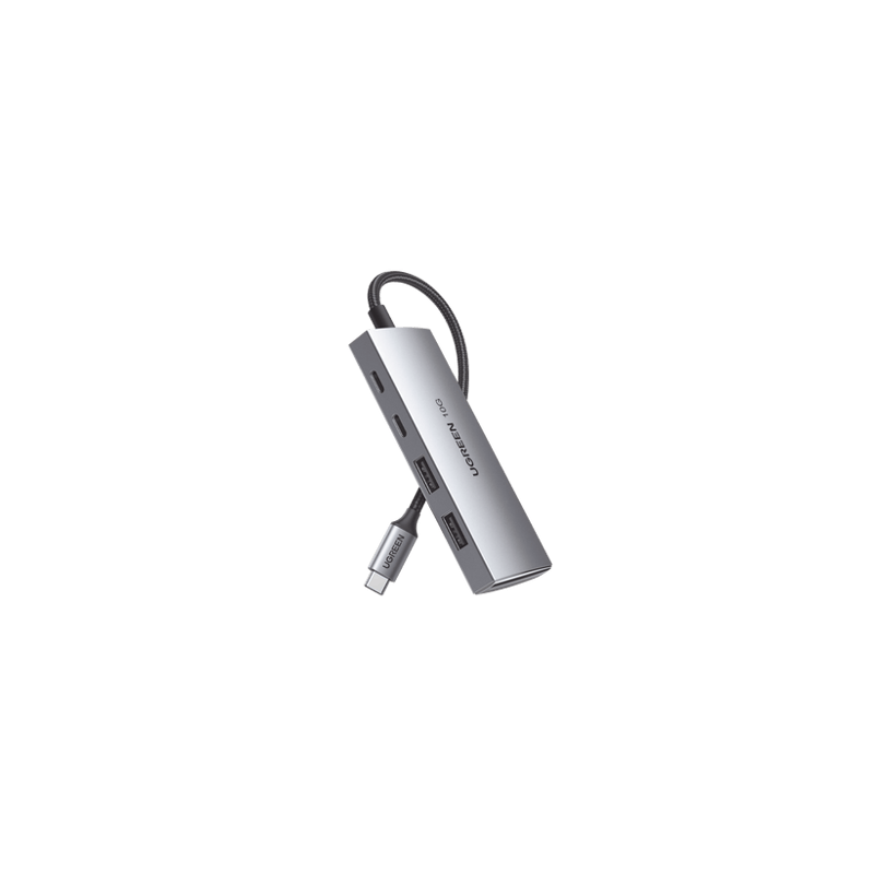 HUB USB-C 3.2 4 en 1  2 Puertos USB-C 3.2 (10 Gbps)  2 Puertos USB-A 3