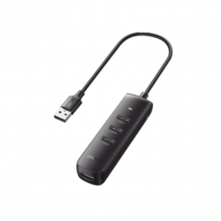 HUB USB-A 3.0 4 en 1  4 Puertos USB-A 3.0 (5Gbps)  Cable de 25 cm  Ind