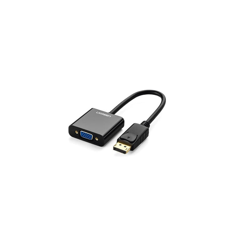 Convertidor DP Macho a VGA Hembra (negro).