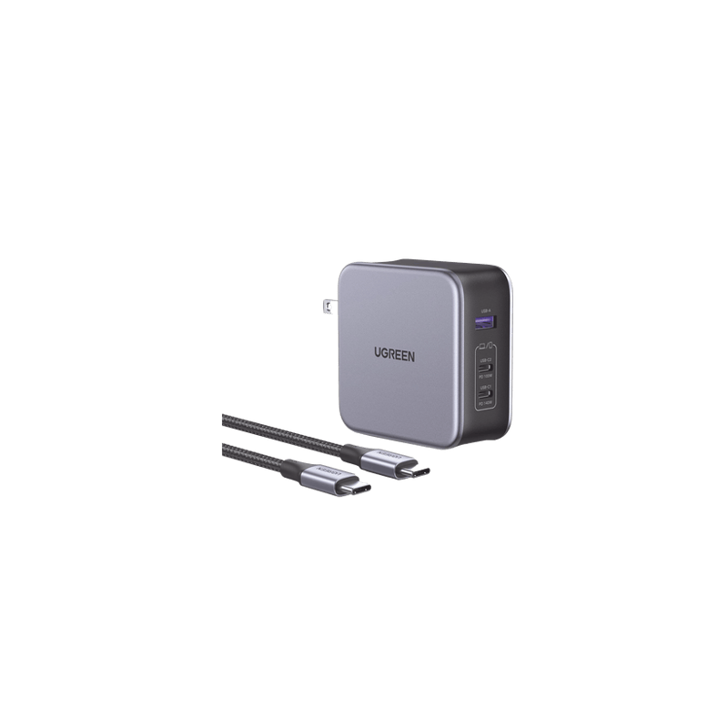Cargador de 140W serie Nexode  3 Puertos de Carga Rápida  2 USB-C  1 U
