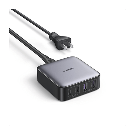 Cargador de escritorio de 65W  4 Puertos de Carga Rápida  2 USB-C  2 U