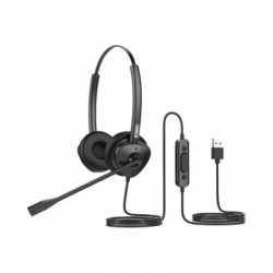 Diadema binaudal (duo) con tecnología antishock para teléfonos IP FANV