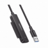 Cable Adaptador SATA a USB 3.0  SATA 3.0/2.0  Soporta HDD y SSD de 2.5