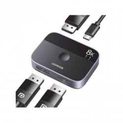 Conmutador DP 1.4 8K  HDMI Splitter 2 Entradas a 1 Salida  Bidireccion