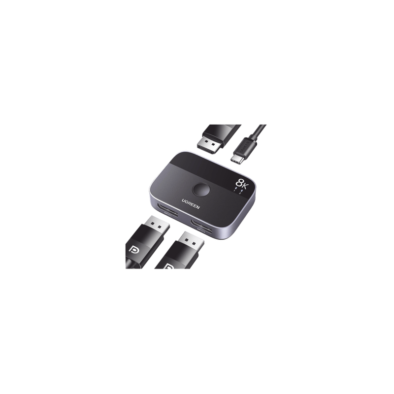 Conmutador DP 1.4 8K  HDMI Splitter 2 Entradas a 1 Salida  Bidireccion