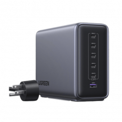 Cargador rapido de escritorio GaN de 500 W y 6 puertos.