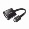 Adaptador HDMI a VGA / Resolución 1080P / Audio 3.5mm / Con Puerto Mic