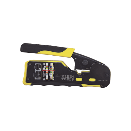 Ponchadora/Pelacables/Cortacables con Matraca para Conectores Pass-Thr