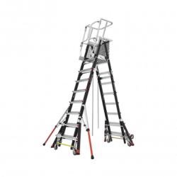 Escalera de Fibra de Vidrio  con Jaula de 8-14 (2.44 - 4.27 m). Con Aj