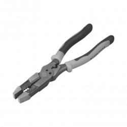 Pinza Híbrida con Ponchadora de 8. Pela Cable Sólido de 10-14 AWG y Ca