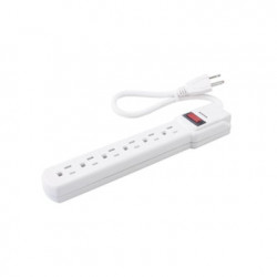 Multicontacto con cable 30 cm. 6 tomas 127 Vca línea, tierra, neutro 1