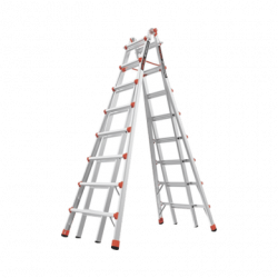 Escalera telescópica en A de 4.5 metros de aluminio.