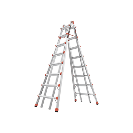 Escalera telescópica en A de 4.5 metros de aluminio.