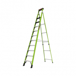 Escalera de 3.65 m Capacidad máxima de 170 Kg, inclinada, de fibra de