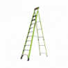 Escalera de 3.65 m Capacidad máxima de 170 Kg, inclinada, de fibra de
