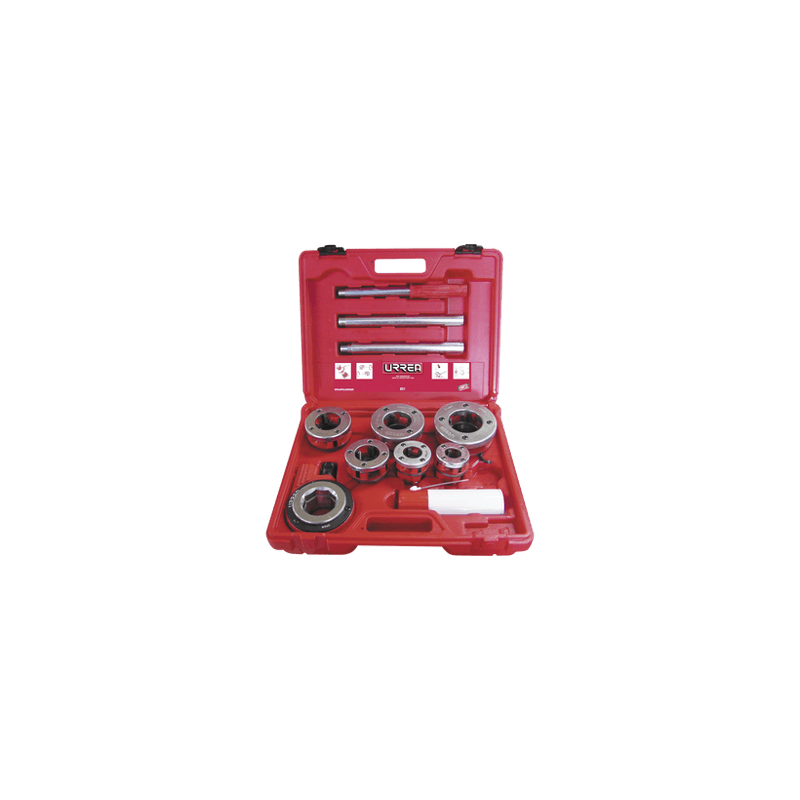 Juego de Tarraja de dados para tubo 1/2 - 2 NPT 9 piezas