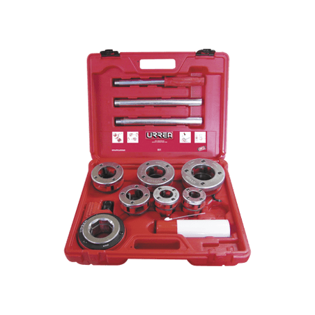 Juego de Tarraja de dados para tubo 1/2 - 2 NPT 9 piezas