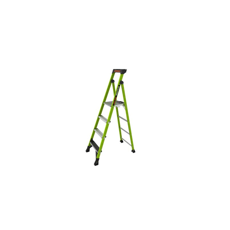 Escalera de Aluminio  Fibra de Vidrio de 1.8m con Soporte para Herrami