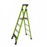 Escalera de Aluminio  Fibra de Vidrio de 1.8m con Soporte para Herrami