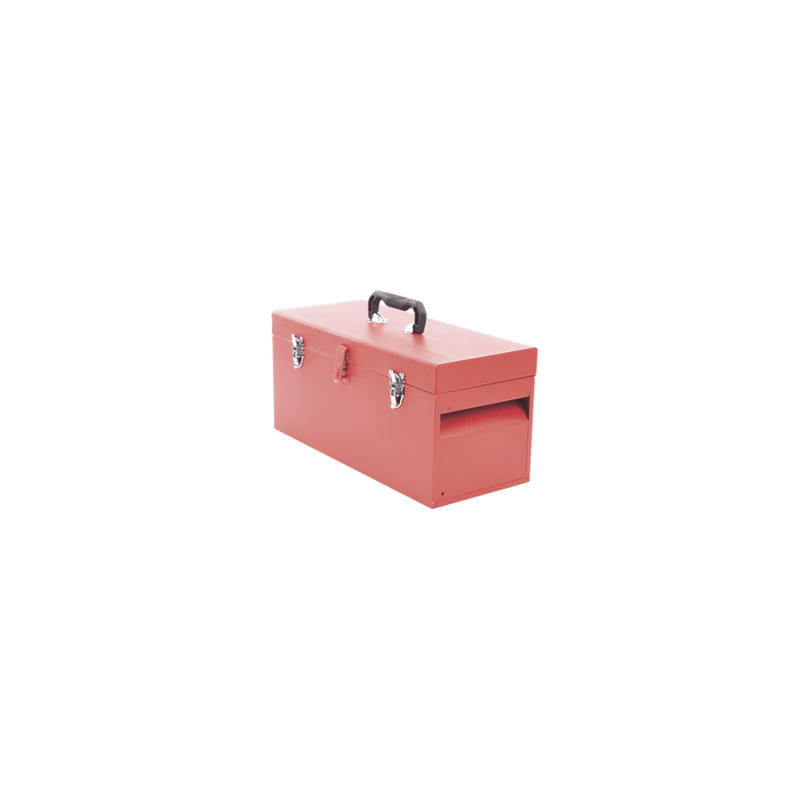 Caja de herramientas metálica con soble cerradura de 51 x 21.5 x 24cm.