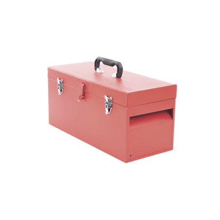 Caja de herramientas metálica con soble cerradura de 51 x 21.5 x 24cm.
