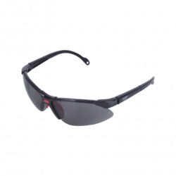 Lentes de seguridad modelo Orión negro, armazón de plástico.