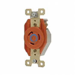 Receptáculo Sencillo de Media Vuelta/ 20 A 250 V CA / 2 Polos 3 Hilos