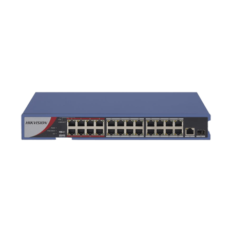 Switch PoE / No Administrable / 24 Puertos 10/100 Mbps PoE / 1 Puerto