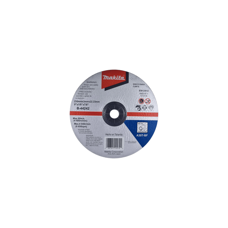Disco de corte para metal de 9