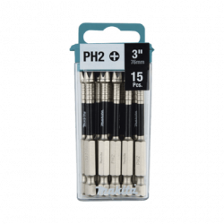 Broca Reforzada de 3 Phillips #2 Impact XPS, Paq. c/15 piezas