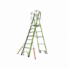 Escalera Fija de 8 (2.4m) de Fibra de Vidrio con Jaula y Peldaños de A