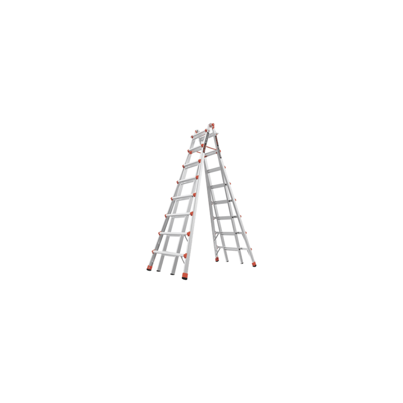 Escalera telescópica en A de 5.1 metros de aluminio.