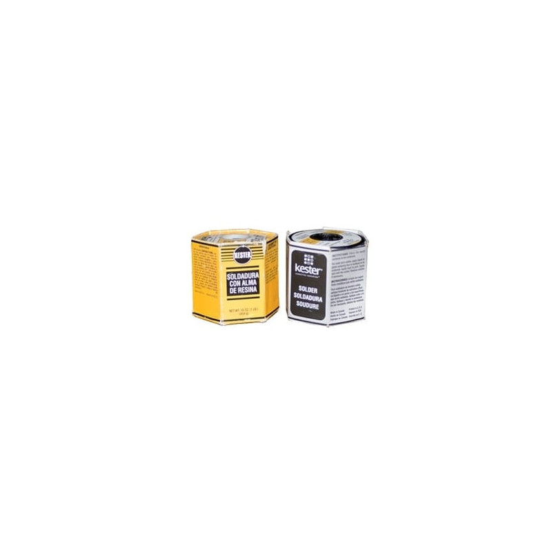 Rollo de Soldadura KESTER de 60% Sn y 40% Pb de 0.025 con 454 gr.