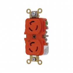 Receptáculo Duplex de Media Vuelta/ 15 A 125 V CA / 2 Polos 3 Hilos /