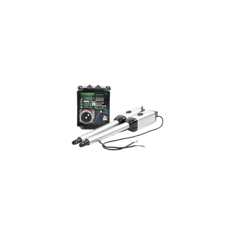 Kit de brazos para automatizar portones vehiculares abatibles de 2 hoj