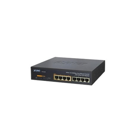 Switch no administrable PoE de 8 puertos 10/100 Mbps con 4 puertos PoE
