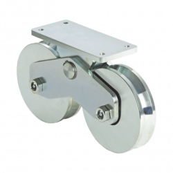 339V - Rueda Doble de 12 cm / Capacidad Para Puertas de  hasta 1200 kg