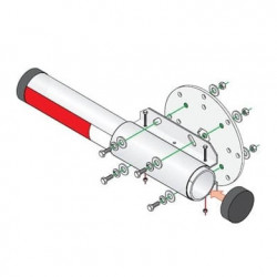 Kit de Instalación Para Brazos de Aluminio Doorking / Compatible con B