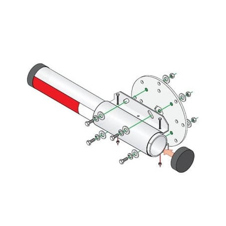 Kit de Instalación Para Brazos de Aluminio Doorking / Compatible con B