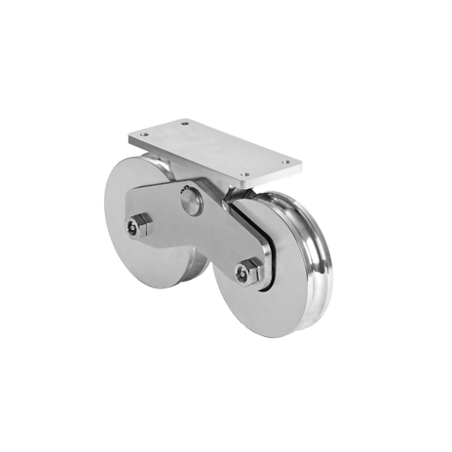 Rueda Doble de 16 cm / Capacidad Para Puertas de hasta 1920 kg / Canal