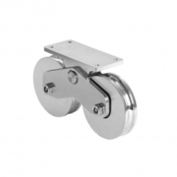 Rueda Doble de 12 cm / Capacidad Para Puertas de hasta 1200 kg / Canal