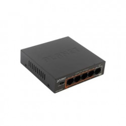 Switch PoE 802.3af/at distancia 250 m  4 puertos  1 puerto 10/100 de U
