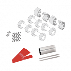 Kit de mástil para barreras GARD8 / Incluye 2 secciones tubulares de 4