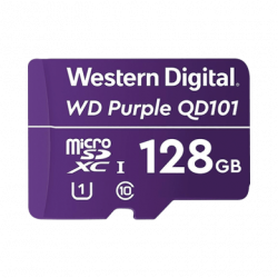 Memoria microSD de 128 GB PURPLE, Especializada Para Videovigilancia,