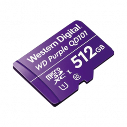 Memoria microSD de 512 GB PURPLE, Especializada Para Videovigilancia,