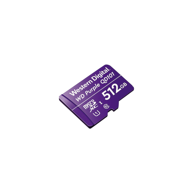 Memoria microSD de 512 GB PURPLE, Especializada Para Videovigilancia,