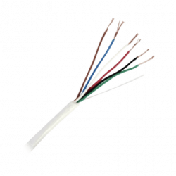 Bobina de Cable de 152 Metros de 6 x 20 AWG / BLINDADO / Color BLANCO